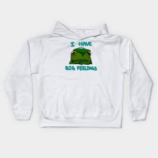 I Have Big Feelings Frog Kids Hoodie